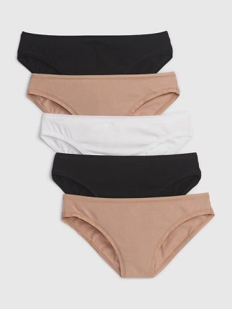 Bikini in cotone elasticizzato biologico (confezione da 5)