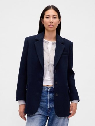 Blazer oversize in misto lana