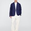Blazer rilassato in lino e cotone