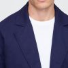 Blazer rilassato in lino e cotone