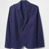 Blazer rilassato in lino e cotone