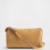 Borsa a barile in pelle scamosciata vegana