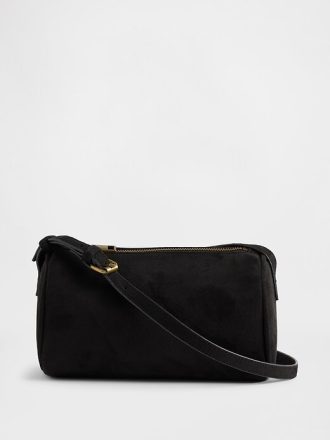 Borsa a barile in pelle scamosciata vegana
