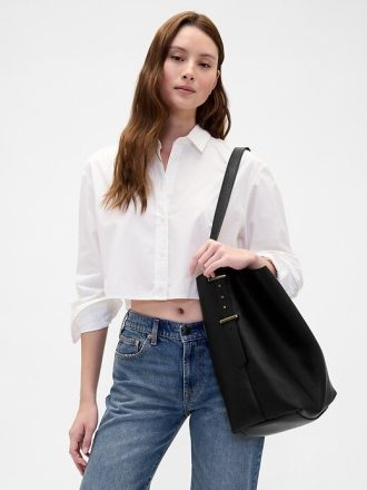 Borsa a secchiello in pelle vegana