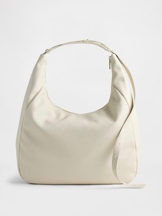 Borsa a tracolla in pelle vegana effetto ciottoli