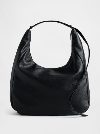 Borsa a tracolla in pelle vegana effetto ciottoli