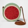 Borsa di paglia a forma di anguria per bambini Borsa di paglia a forma di anguria per bambini