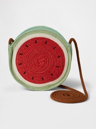 Borsa di paglia a forma di anguria per bambini Borsa di paglia a forma di anguria per bambini