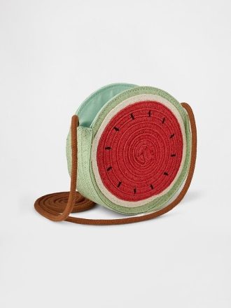 Borsa di paglia a forma di anguria per bambini Borsa di paglia a forma di anguria per bambini