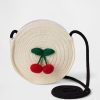 Borsa di paglia per bambini a forma di ciliegia Borsa di paglia per bambini a forma di ciliegia