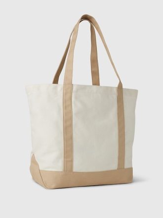 Borsa tote con logo ad arco