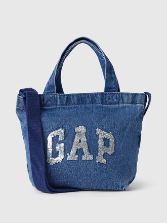 Borsa tote con logo scintillante per bambini