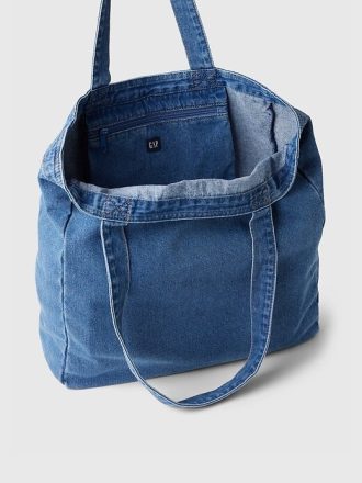 Borsa tote in denim con logo ad arco Gap