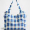 Borsa tote in lino e cotone Borsa tote in lino e cotone