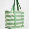 Borsa tote in tela a righe Borsa tote in tela a righe