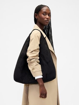 Borsa tote morbida in pelle scamosciata vegana Borsa tote morbida in pelle scamosciata vegana