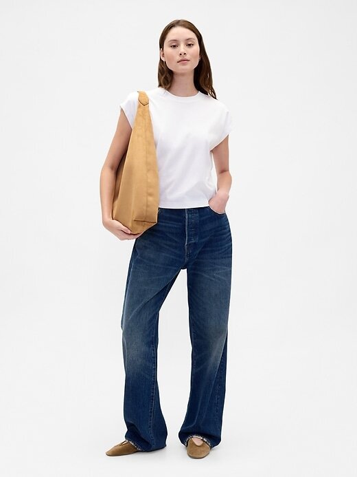 Borsa tote morbida in pelle scamosciata vegana Borsa tote morbida in pelle scamosciata vegana