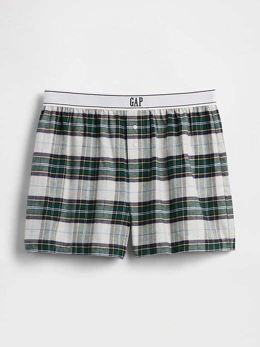 Boxer in flanella con logo Boxer in flanella con logo