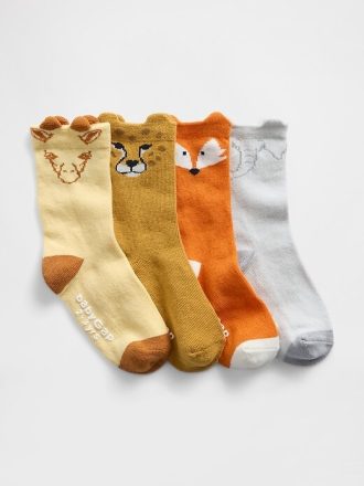 Calzini a forma di animali per neonati e bambini (confezione da 4)