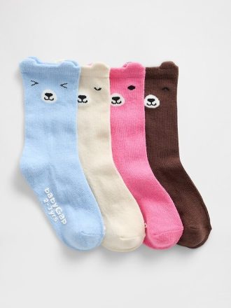 Calzini a forma di orso per neonati e bambini (confezione da 4)