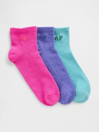 Calzini Kids Gap Logo Quarter Crew (confezione da 3)