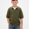 Camicia a nido d’ape per bambini con colletto Johnny