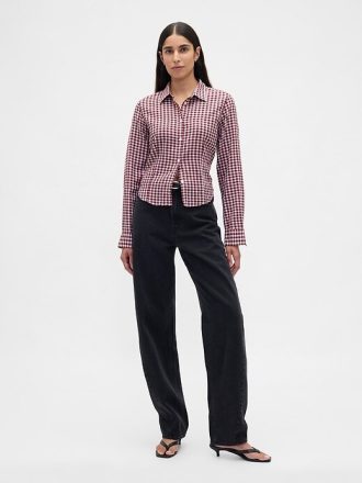 Camicia a quadri attillata in flanella