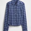 Camicia a quadri attillata in flanella