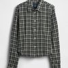 Camicia a quadri attillata in flanella