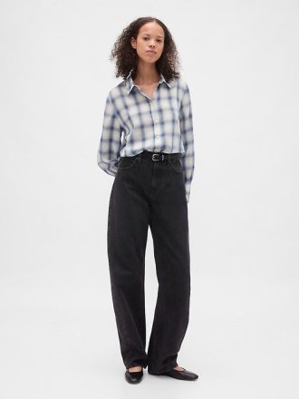 Camicia a quadri in voile