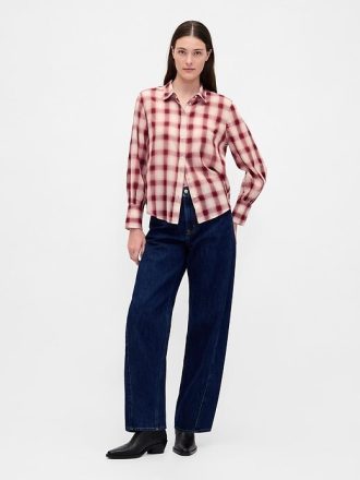 Camicia a quadri in voile