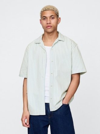 Camicia a righe in denim
