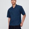 Camicia a righe in denim