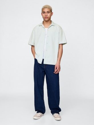 Camicia a righe in denim
