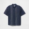 Camicia a righe indaco rilassata per bambini