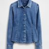 Camicia aderente in denim Camicia aderente in denim