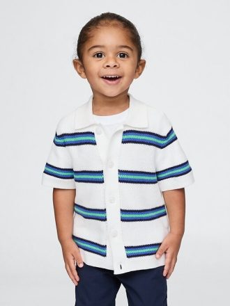 Camicia all’uncinetto per neonati e bambini piccoli