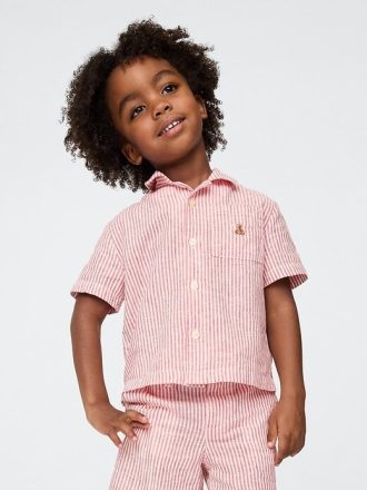 Camicia Cabana in lino e cotone per neonati e bambini piccoli