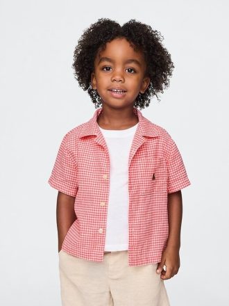 Camicia Cabana in lino e cotone per neonati e bambini piccoli