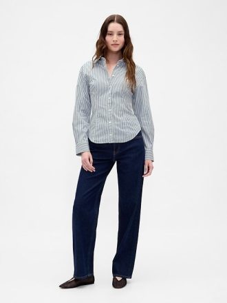 Camicia classica Dolman in popeline di cotone biologico