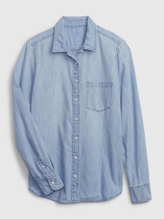 Camicia classica in denim di cotone biologico