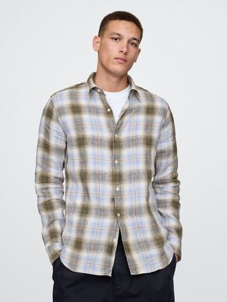 Camicia classica in lino 100%