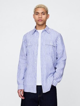 Camicia classica in lino 100%