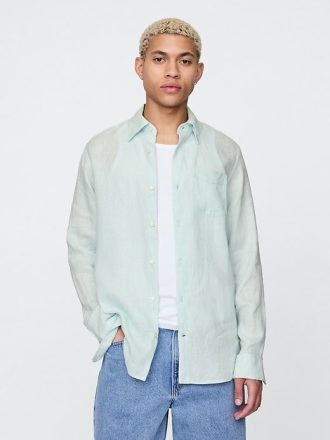 Camicia classica in lino 100%