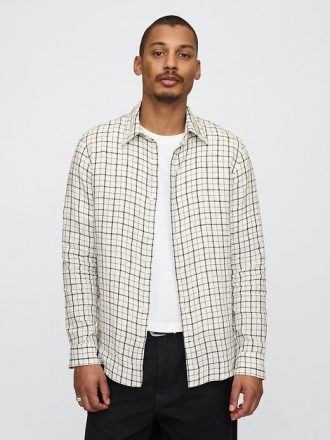 Camicia classica in lino 100%