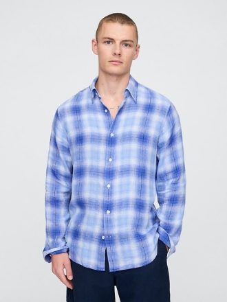 Camicia classica in lino 100%