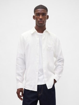 Camicia classica in lino 100%