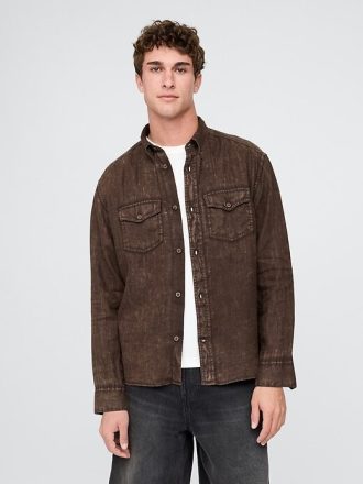 Camicia classica in lino 100%