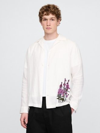 Camicia classica in lino 100%