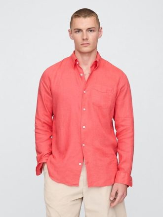 Camicia classica in lino 100%